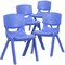 Emma and Oliver 4 Pack Plastic Stack School Chair with 15.5"H Seat, 3rd-7th School Chair